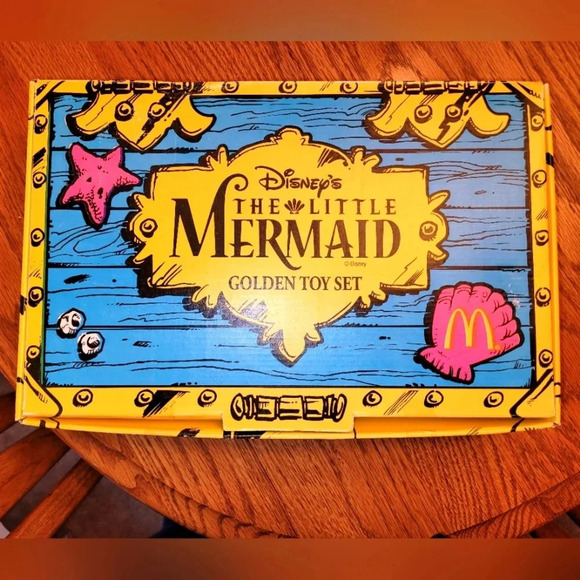 McDonalds 1997 Little Mermaid Golden Toy Set NEW IN BOX! - Picture 1 of 16